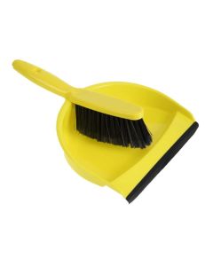 E0033 Jantex Yellow Dustpan And Brush Set