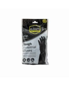 C00483 Heavy Duty Black Large Rubber Gloves