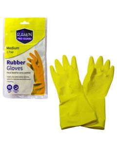 C00481 Everyday Medium Yellow Rubber Gloves