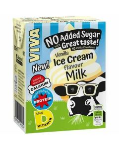 C02933 Viva No Added Sugar Vanilla Ice Cream Flavoured Milk