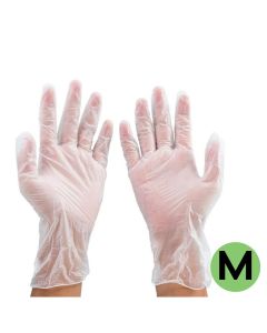 C35412C Medium Clear Vinyl Gloves