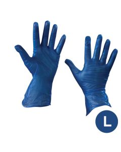 C35414 Large Blue Vinyl Gloves