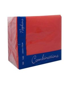 C00267 Combinations 33cm 2ply Red Napkins