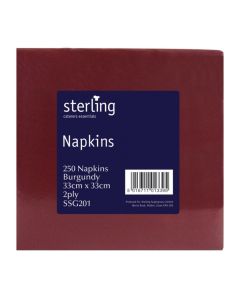 C002702 Sterling 33cm 2ply Burgundy Napkins