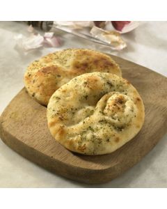 A7427 Baked Earth Mini Round Garlic and Coriander Naan Bread 35g