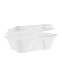 C00283B Vegware 7''x5'' Bagasse Clamshell Takeaway Container