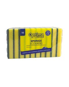 C00052 Optima Proclean Yellow Green Sponge Scourers