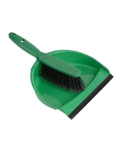 E0032 Jantex Green Soft Dustpan And Brush Set