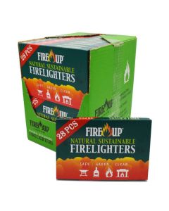 C09932 Fire Up Fibre Firelighters (28 Brick)