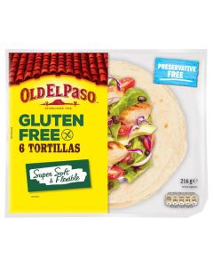 C5696B Old El Paso Gluten Free 6'' Tortillas 216g