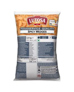 A3125B Lutosa Frozen Spicy Jacket Potato Wedges / Chips (Tex Mex)