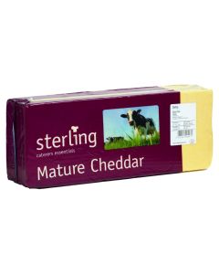 C0807G Sterling Mature White Cheddar Cheese 5kg)